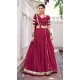 Women Embroidery Pink Pure Chanderi Party Wear Lehenga Choli - 13270211901