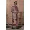 Men Silk Multi Color Embroidery Mens Wear Indo Western Rustish Pink Plus Size