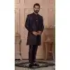 Men Silk embroidery Purple Mens Wear Indo Western Plus Size