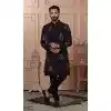 Men Imported Embroidery Mens Wear Indo Western Wine Plus Size