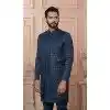 Men Sequence Embroidery Peacock blue Mens Wear Indo Western Plus Size