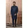 Men Sequence Embroidery Peacock blue Mens Wear Indo Western Plus Size