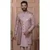 Mens Wear Indo Western Silk embroidery Magenta Pink Plus Size