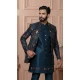 Men Silk embroidery Mens Wear Indo Western Peacock Rama - 13277211955