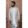 Men Off white Mens Wear Indo Western Silk embroidery Plus Size