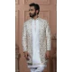 Men Off white Mens Wear Indo Western Silk embroidery - 13277211961