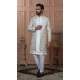Men Off white Mens Wear Indo Western Silk embroidery - 13277211961