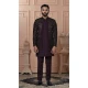 Mens Wear Indo Western Velvet Embroidery Wine - 13277211962