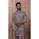 Men Georgette Sequence Embroidery Mens Wear Indo Western Majenta - 13277211964