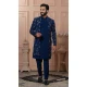 Men Imported Embroidery Peacock blue Mens Wear Indo Western - 13277211965