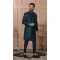 Mens Wear Indo Western Rama Blue Silk embroidery - 13277211967