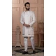 Men Pastel beige Soft Silk Embroidery Mens Wear Indo Western - 13277211968