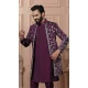 Mens Wear Indo Western Wine Soft Silk Embroidery - 13277211969