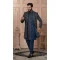 Men Peacock blue Mens Wear Indo Western Velvet Embroidery - 13277211970