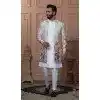 Mens Wear Indo Western Shaded Cream to Wine Silk Shaded Embroidery Plus Size
