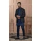 Men Velvet Embroidery Mens Wear Indo Western Peacock blue - 13277211972