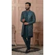 Men Green Mens Wear Indo Western Silk sequence Embroidery - 13277211974