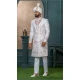 Men Off white Embroidery Silk Ethnic Wedding Sherwani - 13278211994