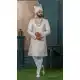 Men Cream Embroidery Ethnic Wedding Sherwani Silk - 13278212008