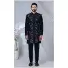 Men Ethnic Wedding Sherwani Navy Blue Imported Plus Size