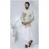 Men Imported Pista Green Ethnic Wedding Sherwani Plus Size