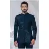 Men Peacock blue Ethnic Wedding Sherwani Imported Plus Size