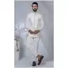 Men Off White Imported Ethnic Wedding Sherwani Plus Size