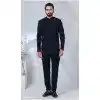 Men Imported Ethnic Wedding Sherwani Navy Blue Plus Size