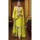 Women Perrot Green Palazzo Suit Primium Chinon Embroidery Work - 13302212231