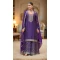 Women Primium Chinon Embroidery Work Purple Palazzo Suit - 13302212232