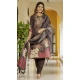 Women Party Wear Salwar Suit Silk Digital Print Brown - 13336212396