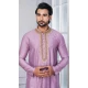 Men Plain Cotton Mauve Kurta Pajama - 13334212386