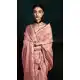 Women Light Pink Tissue Organza Designer Saree Embroidery - 13350212459