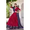 Women Traditional Wear Lehenga Choli Pink Tussar Silk Digital Print Plus Size