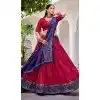 Women Traditional Wear Lehenga Choli Pink Tussar Silk Digital Print Plus Size