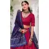 Women Traditional Wear Lehenga Choli Pink Tussar Silk Digital Print Plus Size