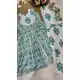 Blue Cotton Printed Work Kids Wear Kurta Sharara - 13453212926