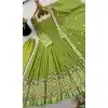 Women Party Wear Salwar Suit Sequence Work Heavy Georgette Green Plus Size