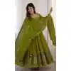 Women Party Wear Salwar Suit Sequence Work Heavy Georgette Green Plus Size