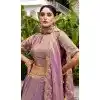 Women Designer Lehenga Choli Sequence Work Lavender Fendi Silk Plus Size