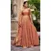 Women Rust Orange Sequence Work Designer Lehenga Choli Fendi Silk Plus Size