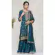 Women Embroidery Sequence Work Teal Blue Vichitra Palazzo Suit - 13476213035