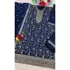 Women Vichitra Navy Blue Palazzo Suit Embroidery Sequence Work Plus Size