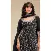 Women Palazzo Suit Vichitra Black Embroidery Sequence Work Plus Size