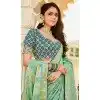 Women Viscose Blue Jacquard Work Designer Saree Plus Size