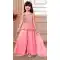 Girls Light Pink Kids Wear Kurta Sharara Embroidered Work Butter Crepe - 13495213113
