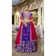 Women Purple Party Wear Lehenga Choli Embroidery Work Vichitra Silk - 13514213167