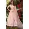 Women Light Pink Party Wear Lehenga Choli Gold Crush Silk Embroidery Work - 13514213169