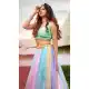 Women Mirror work Heavy Faux Georgette Multi Designer Lehenga Choli - 13529213323