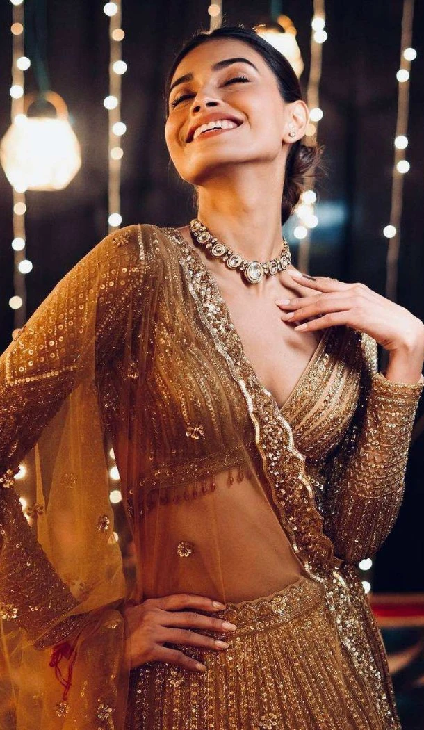 Women Kasturi Silk Designer Lehenga Choli Dori Work Gold - 13530213324